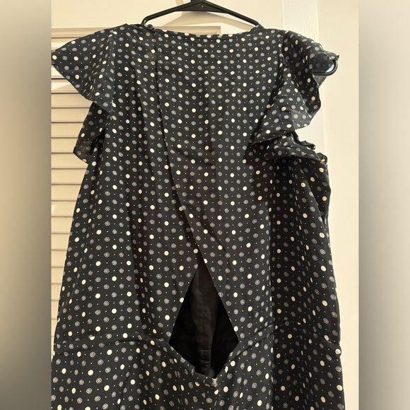 Madewell Black and white polka dot drawstring romper! - Picture 2 of 3
